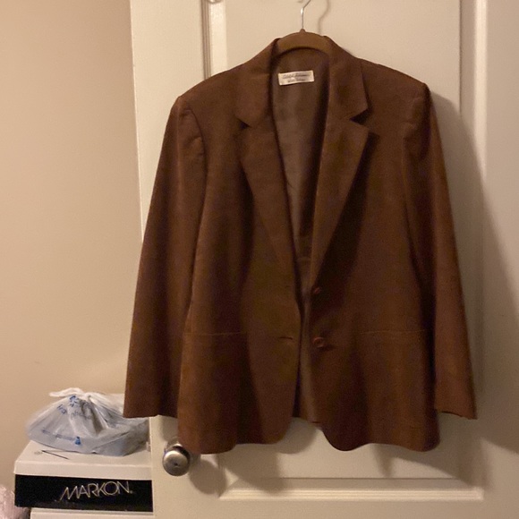 COPY - Adolf Schuman for Lilli Ann / size 10 Ultra Suede vintage blazer - Picture 4 of 5